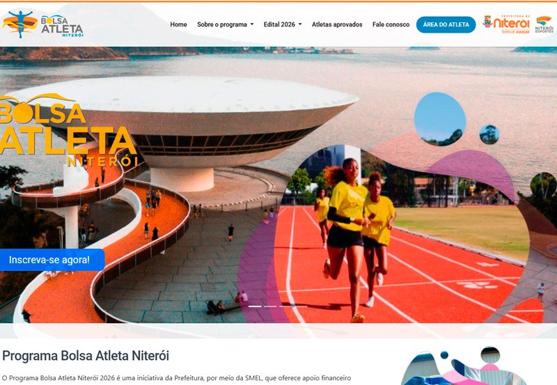 Site Bolsa Atleta — Plataforma de inscrições